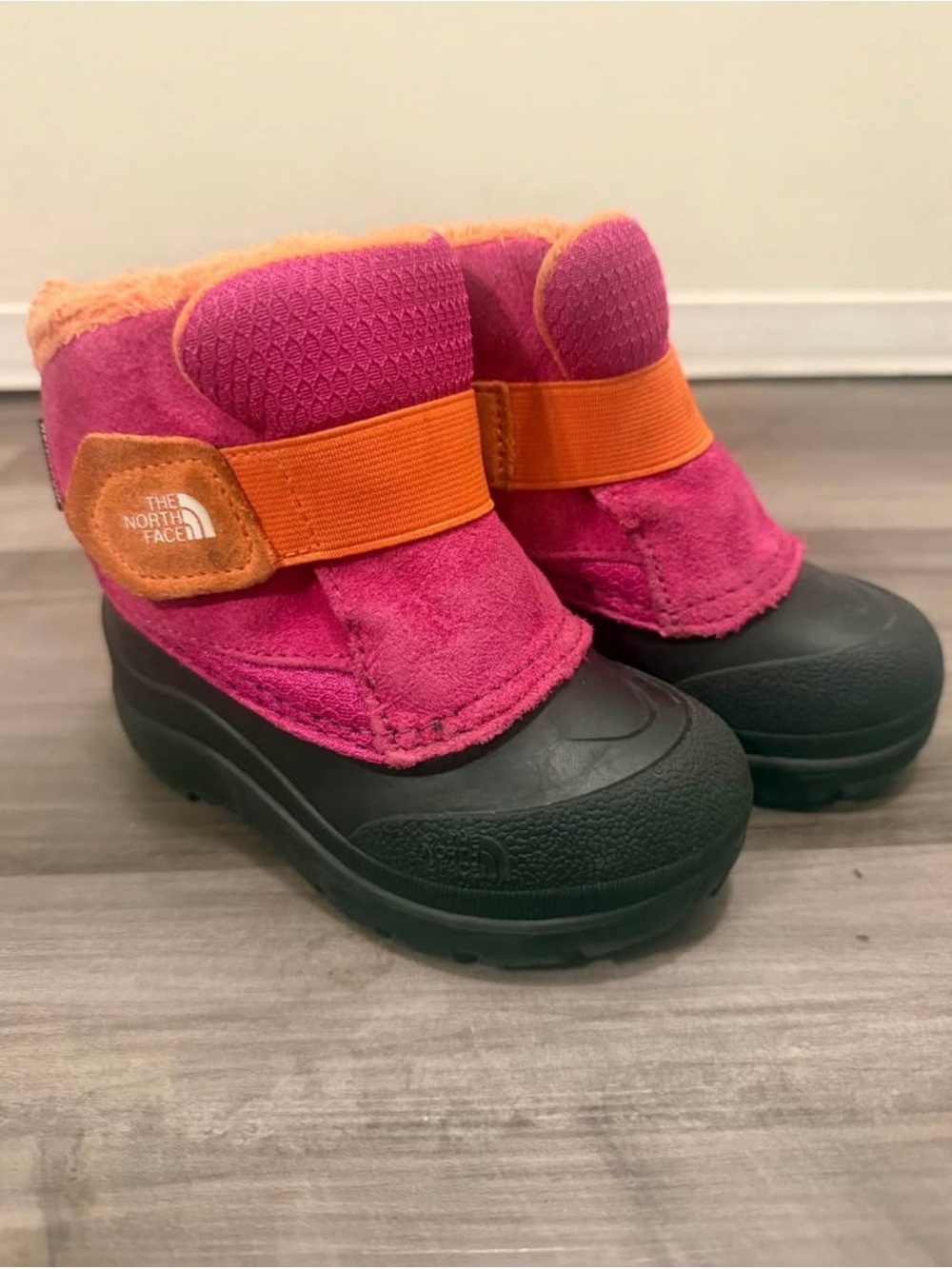 The North Face Kids Pink and Orange Waterproof Winter Boots
